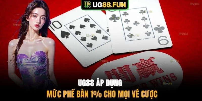 UG88 áp dụng mức phế bàn 1% cho mọi vé cược